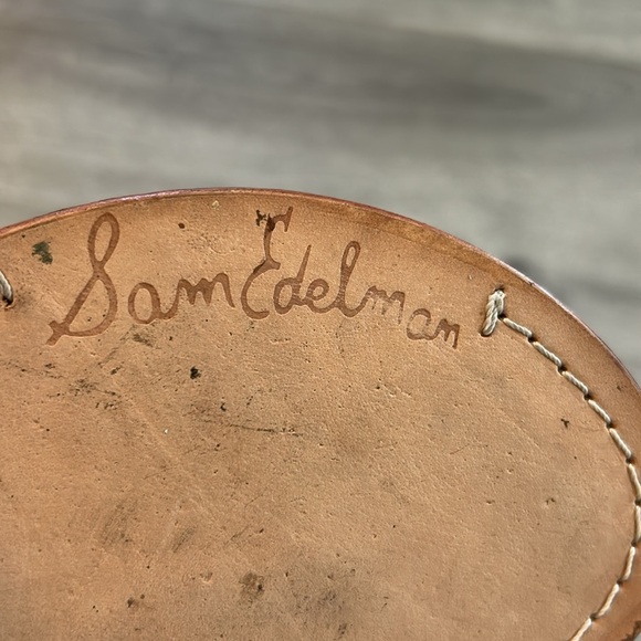 Sam Edelman Brown Sandals with Shell and Yellow Accents - Picture 6 of 6